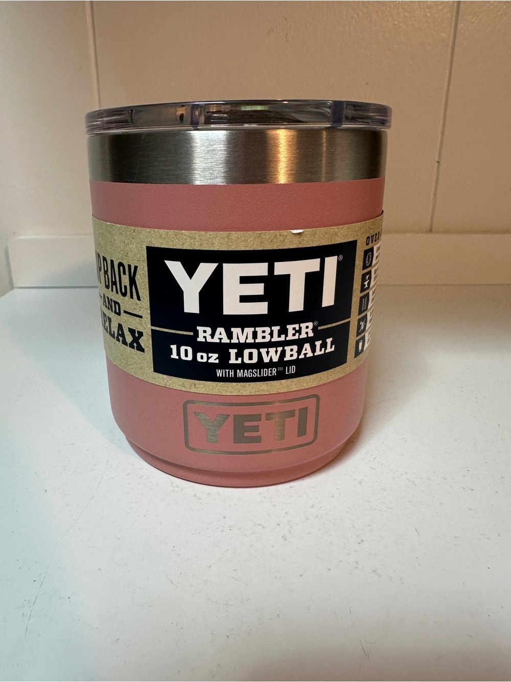 YETI Rambler 10 Oz Lowball Navy Vacuum Insulated Stainless Steel Magslider Lid